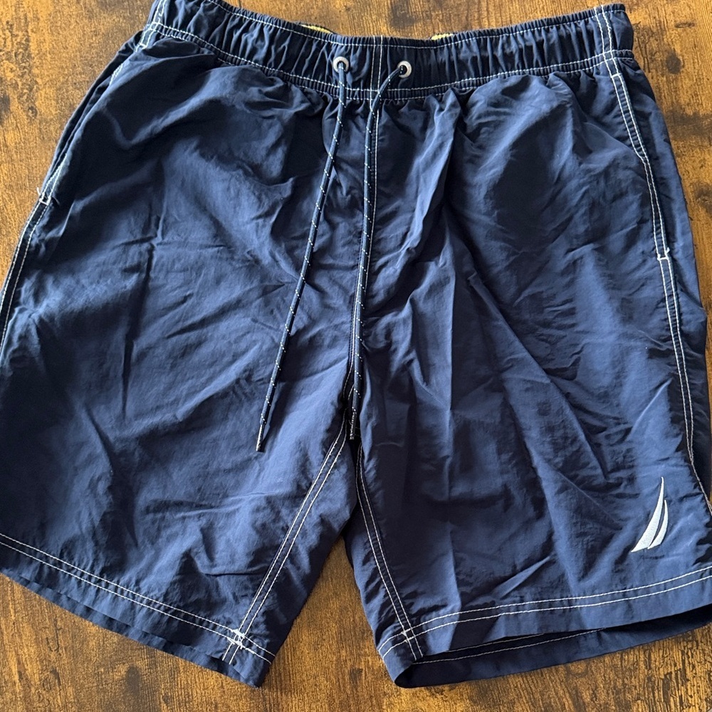 Nautica Navy Swim Shorts medium with Pocket
